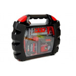 Súprava náradia pre domácich majstrov v červeno-čiernom kufri